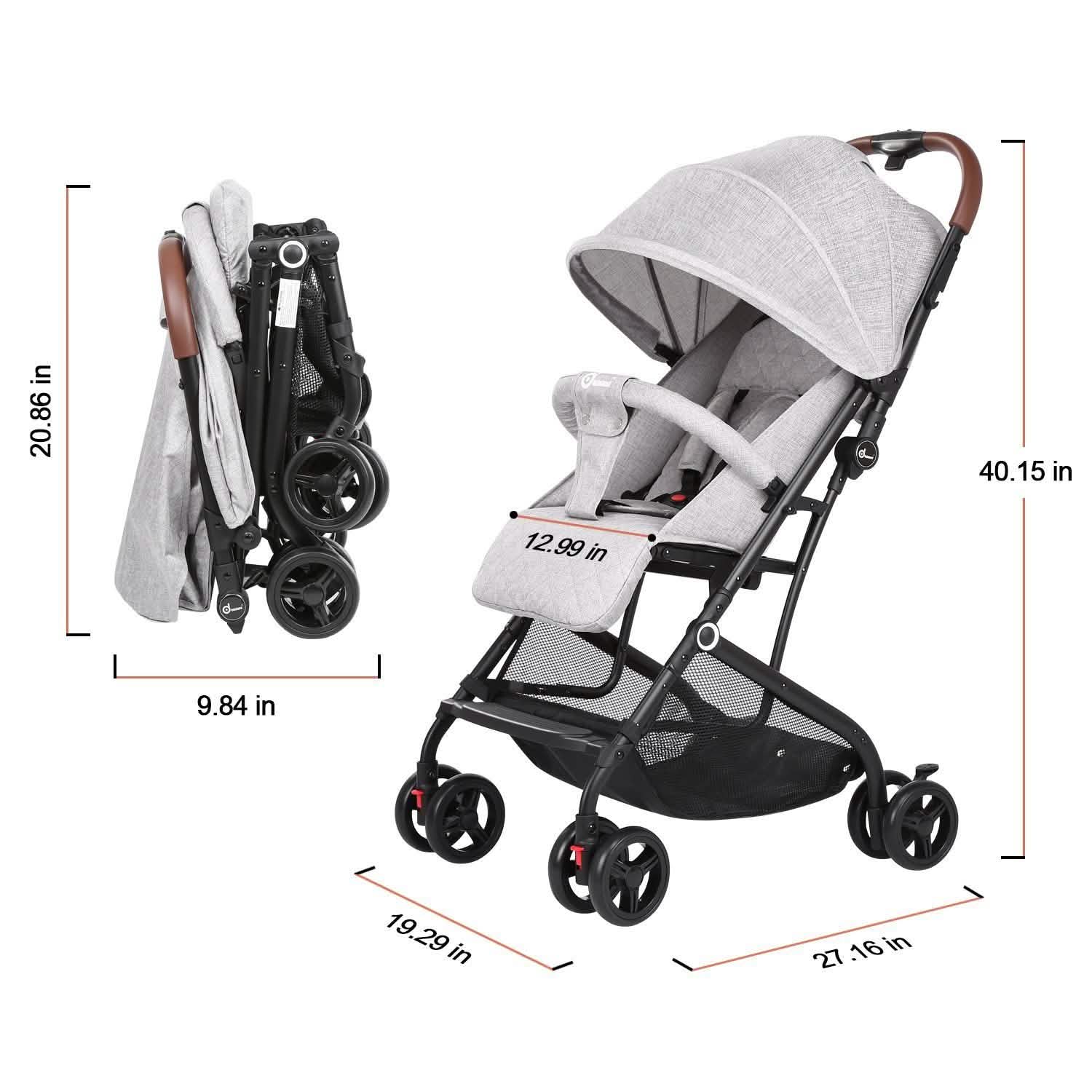 Odoland Lightweight Foldable Cynebaby Strollers for Infant