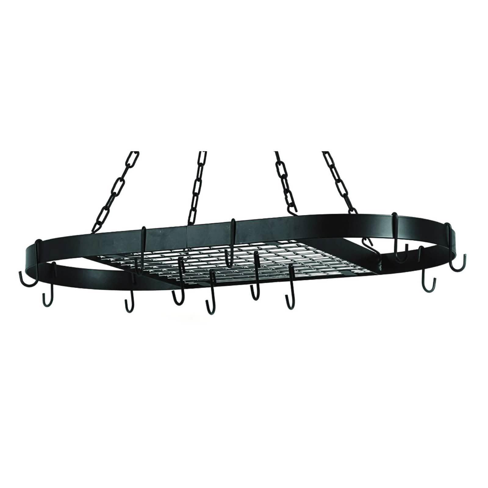Old Dutch Oval Matte Black Hanging Pot Rack