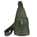 Olive Crossbody Sling Backpack with Adjustable Strap
