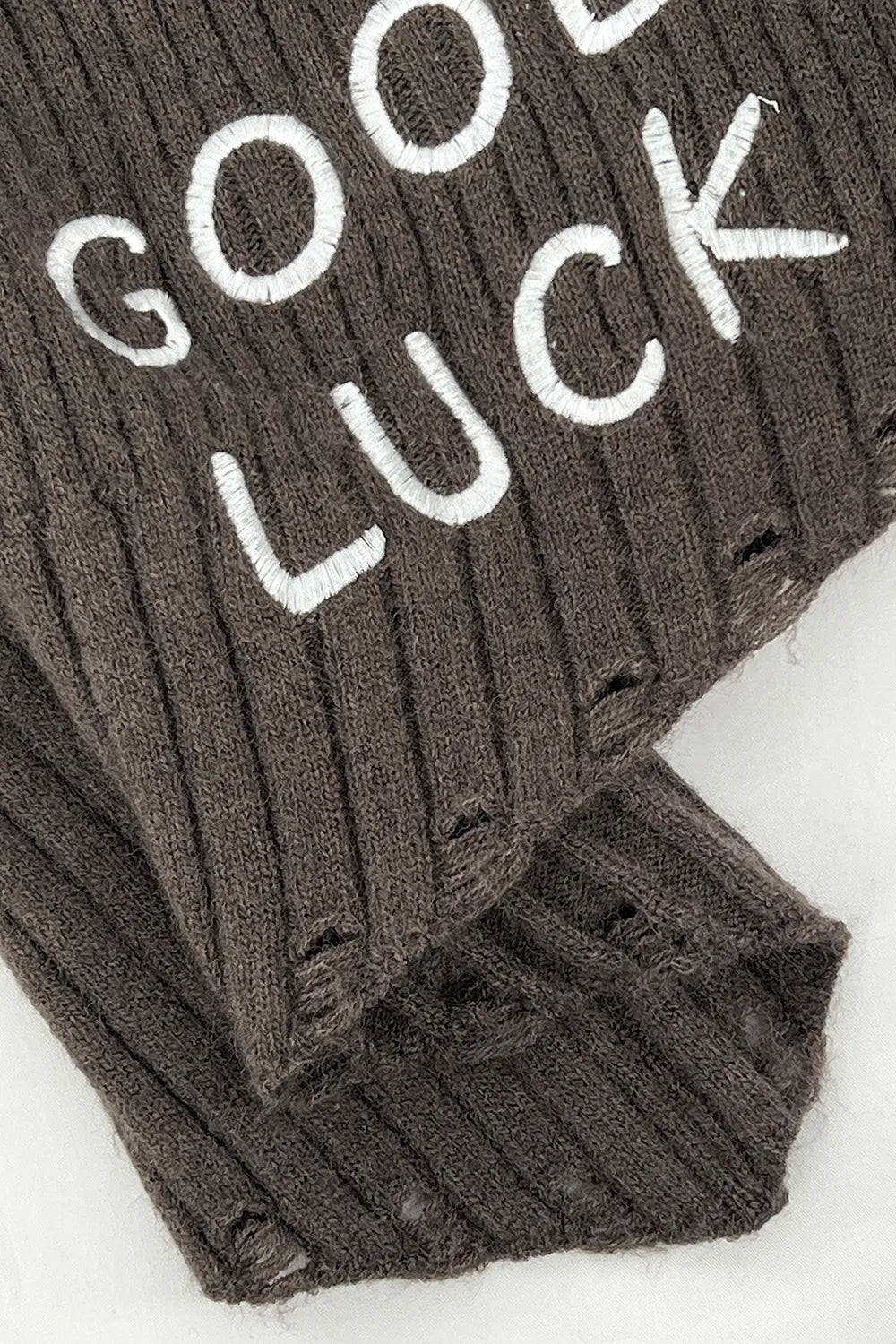One shoulder autumn/winter sweater goodbuck letter slim fit top versatile diagonal hem