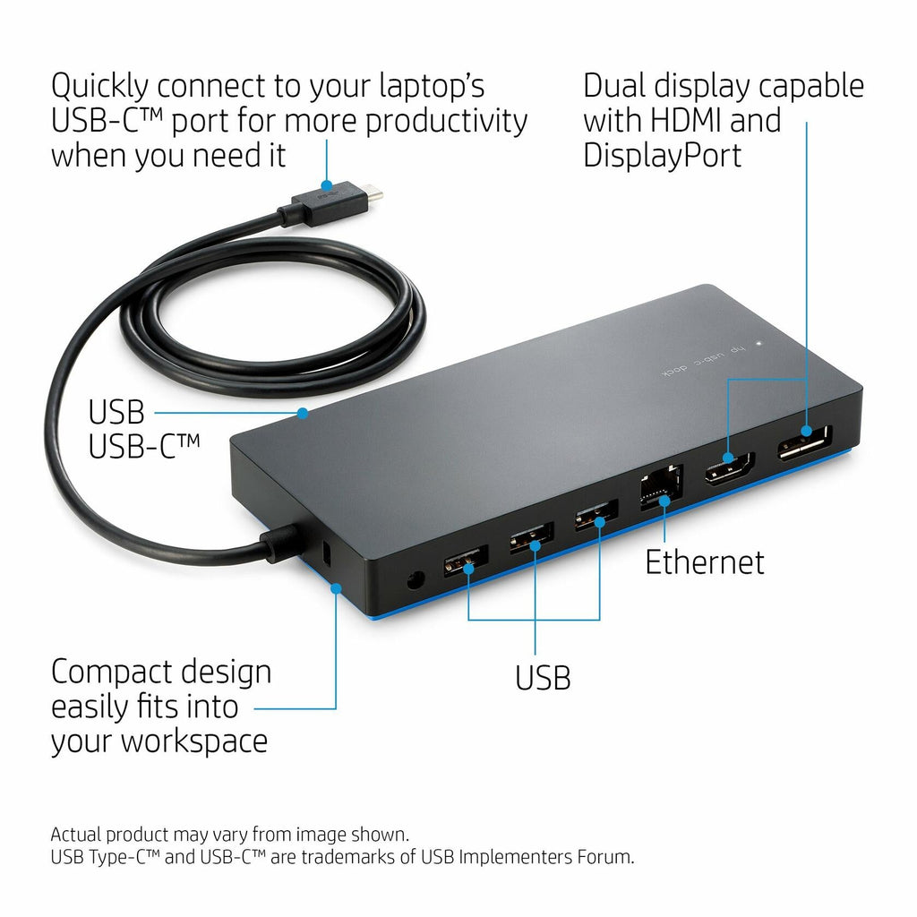 [Like New] HP USB-C Dock - for Notebook/Tablet PC - USB Type C - Wired