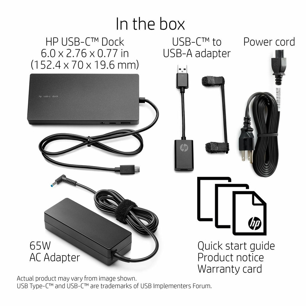[Like New] HP USB-C Dock - for Notebook/Tablet PC - USB Type C - Wired