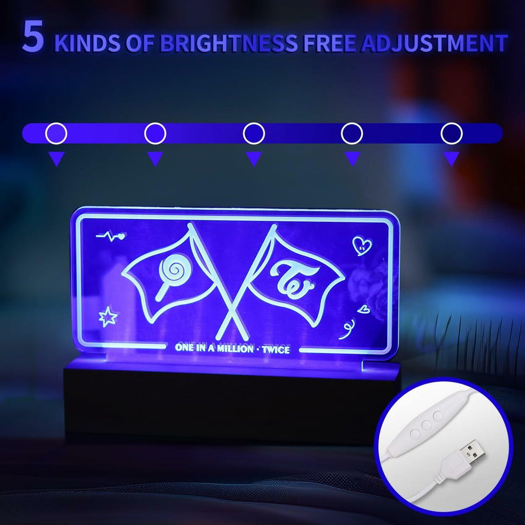 [Like New] Yanmzmin LED Night Light 7 Colors Adjustable Nightlight Lamp