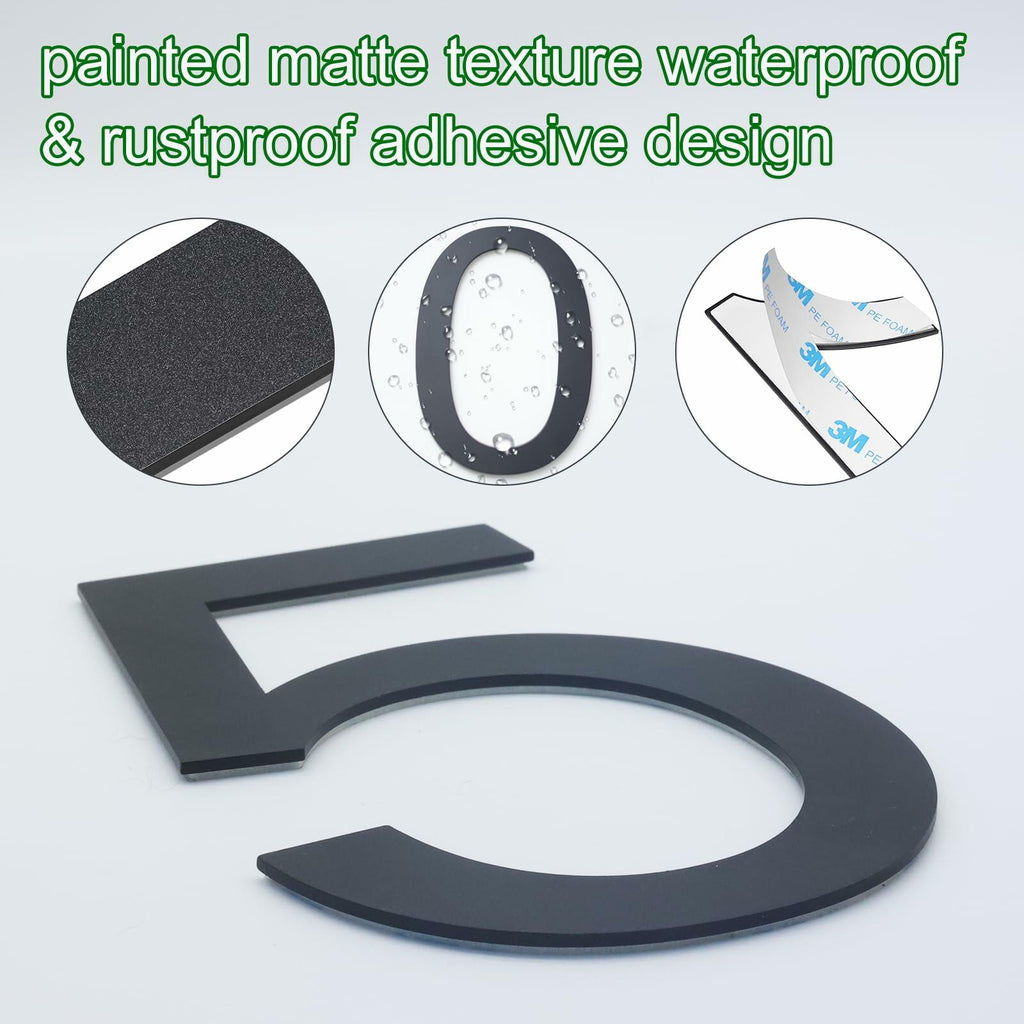 6 Inch Stainless Steel Self-Adhesive House Number 4 Outdoor Durable
