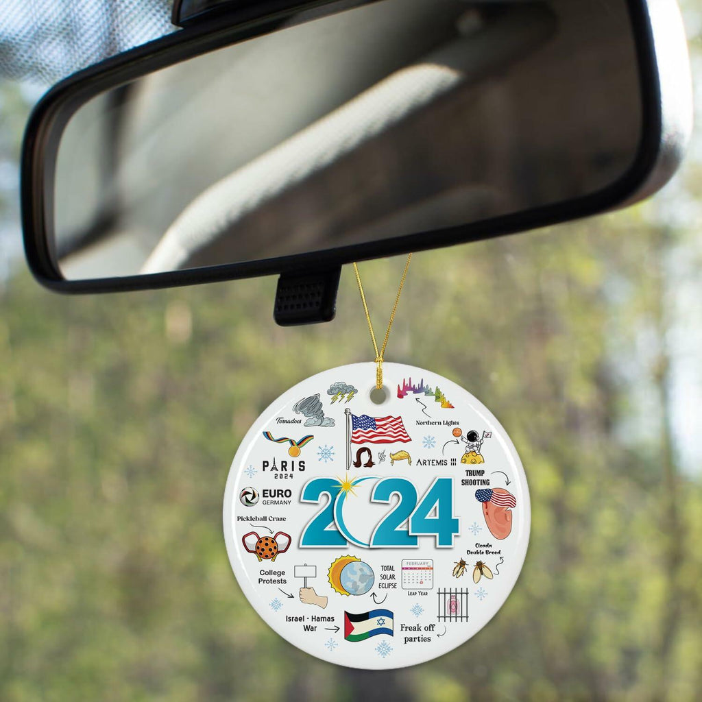 NewEleven 2024 Christmas Ornament Year in Review Memorable Holiday Decor
