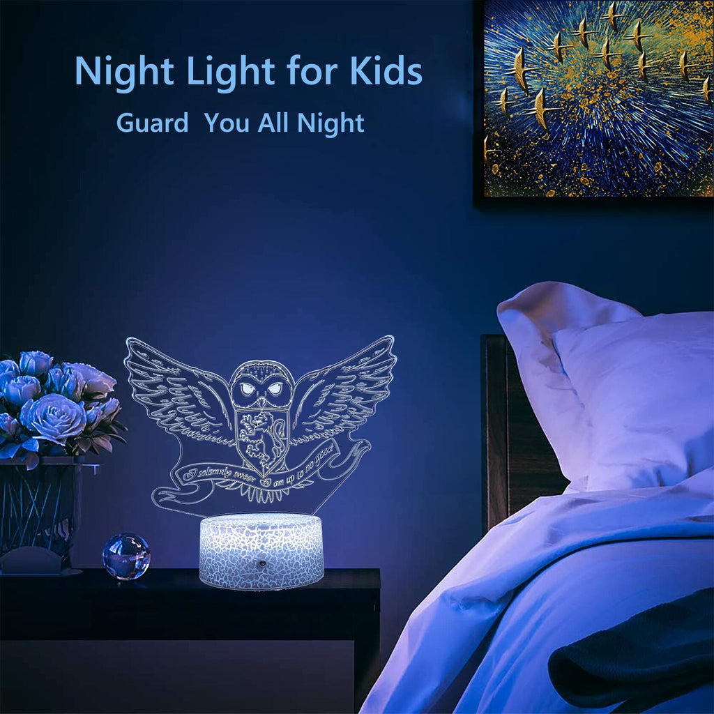 QIANFUN Hedwig Owl Night Light, Niglt Light for Harry Fans (Hedwig)