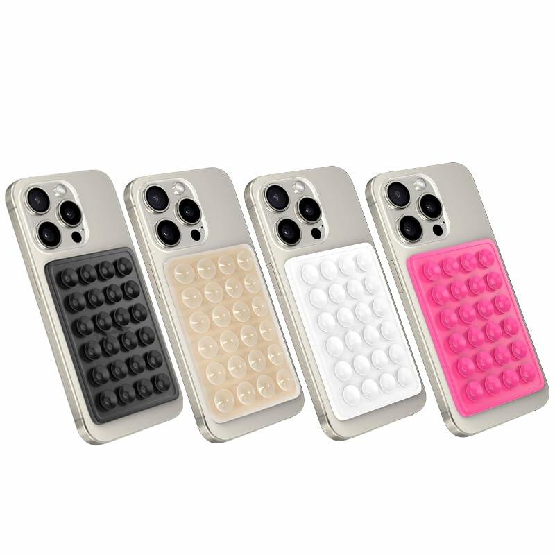 YIGO MASTER Silicone Suction Cups Phone Grip Rose Red Durable Adhesive