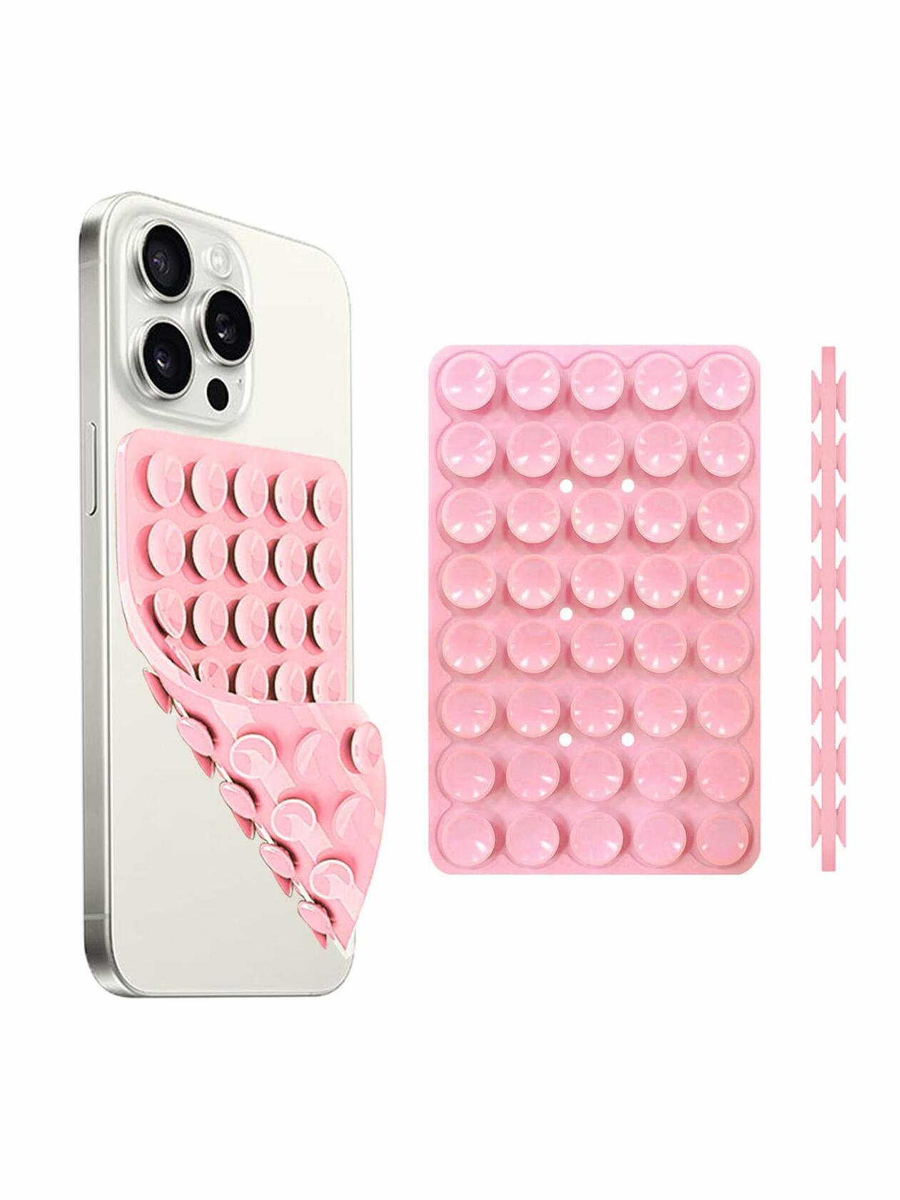 YIGO MASTER Silicone Suction Cups Phone Grip Rose Red Durable Adhesive