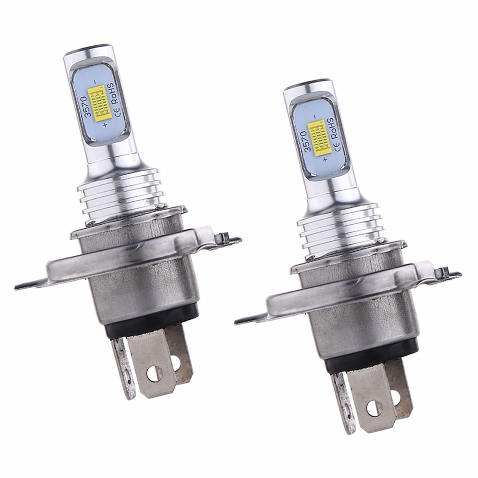 GKmow 2PCS H4 LED Fog Lights – 4000LM CREE, 3570 2SMD, White, Universal Fit
