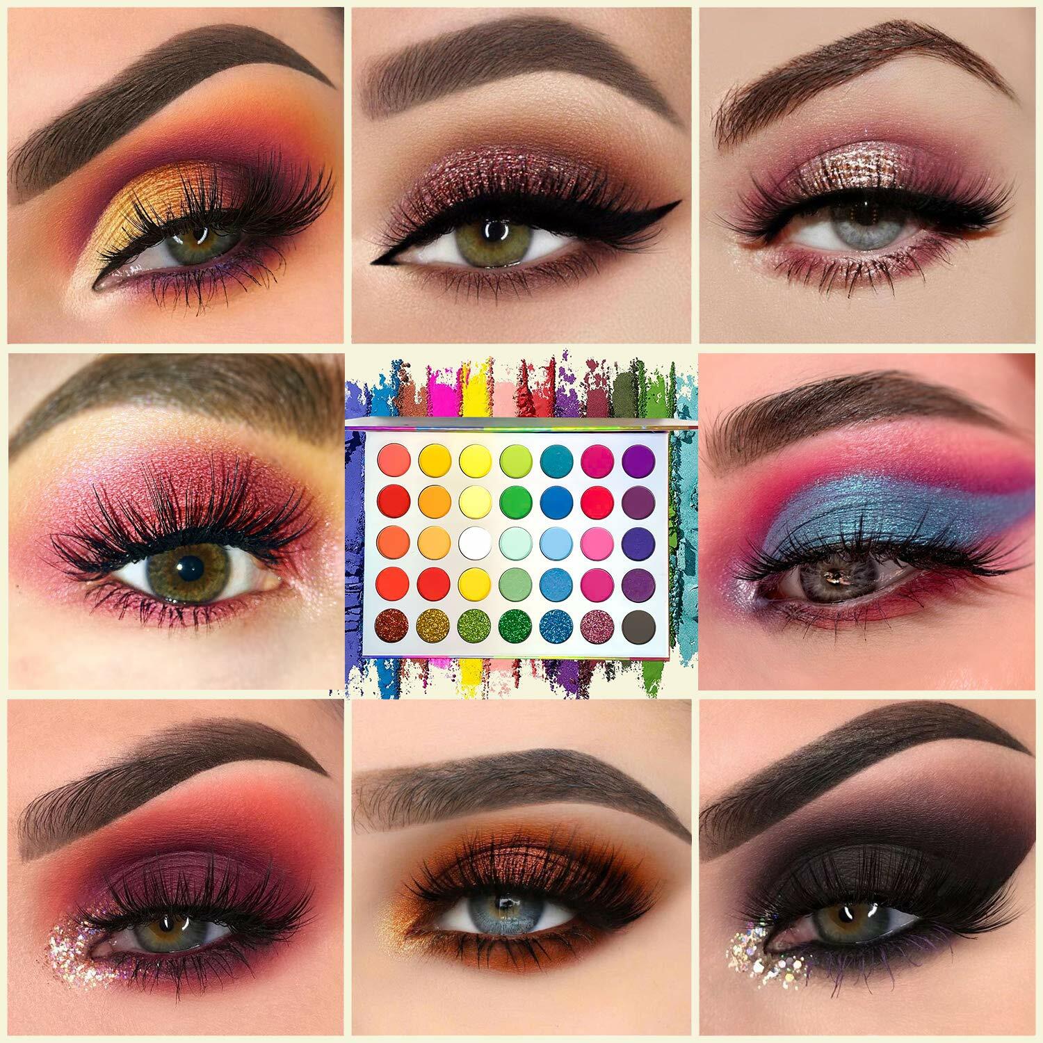 Jutoe 35-Color Eyeshadow Palette – Matte, Shimmer, Waterproof, Long-Lasting