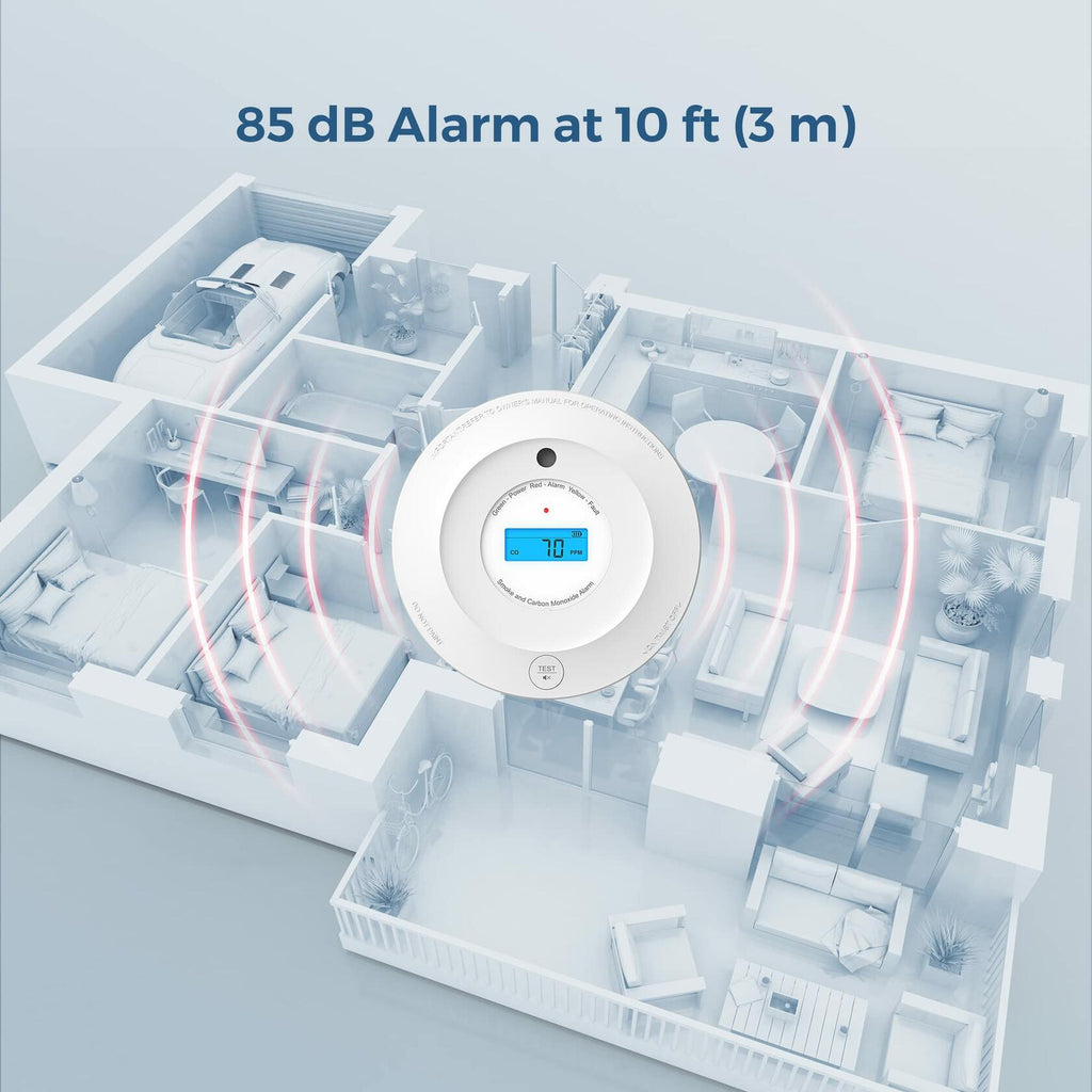 [Like New] AEGISLINK SC240 Smoke & CO Detector 10-Year Battery Photoelectric 1 Pack - Like New