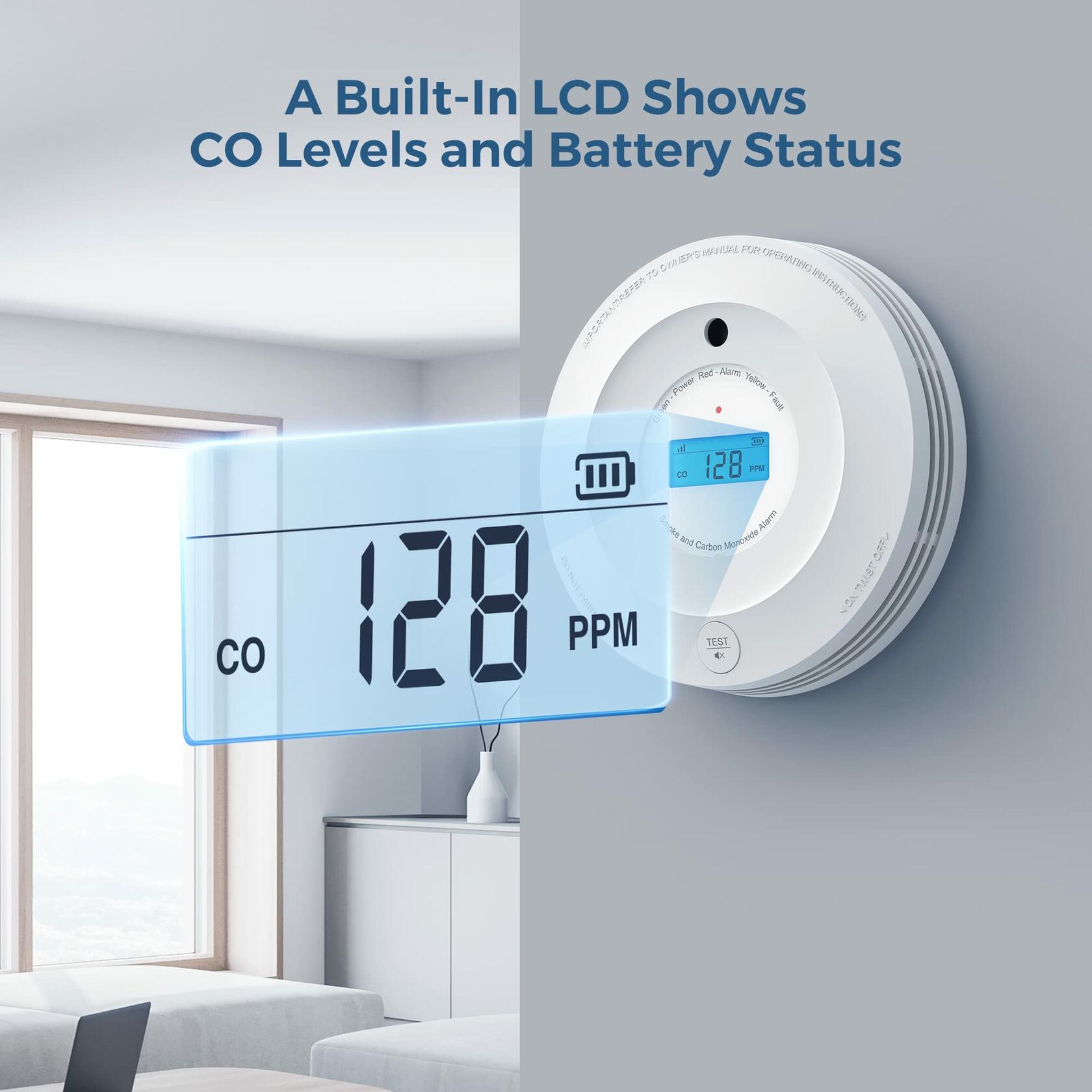 [Like New] AEGISLINK SC240 Smoke & CO Detector 10-Year Battery Photoelectric 1 Pack - Like New