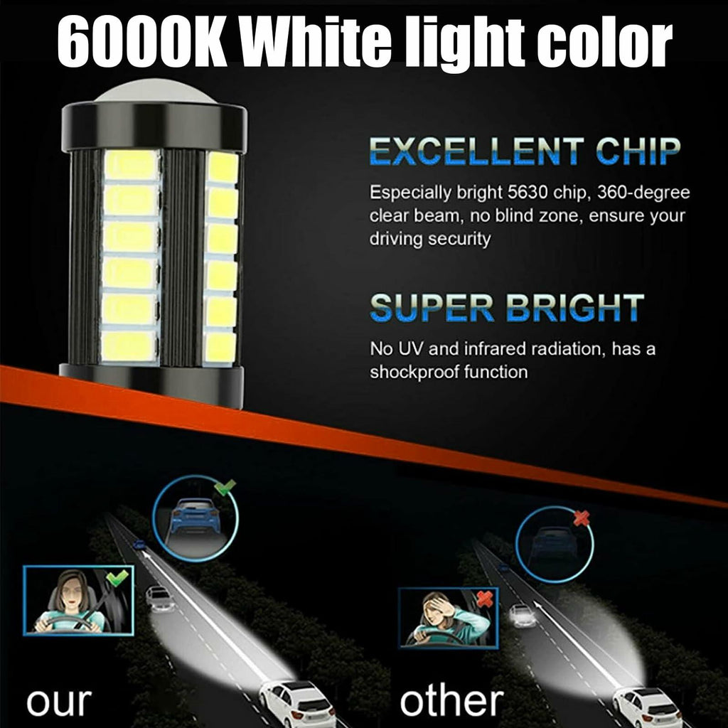 GKmow 2-Pack 9006 LED Fog Light Bulbs 6500K White 2800 Lumens Super Bright