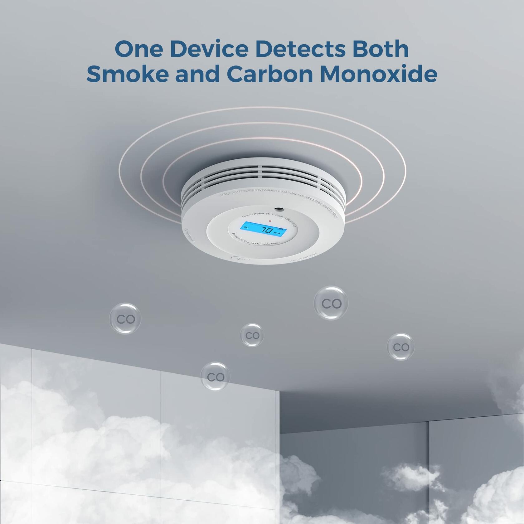 [Like New] AEGISLINK SC240 Smoke & CO Detector 10-Year Battery Photoelectric 1 Pack - Like New