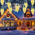 C9 LED Christmas Lights Outdoor 50 LED 32FT Warm White Plug-in Strand