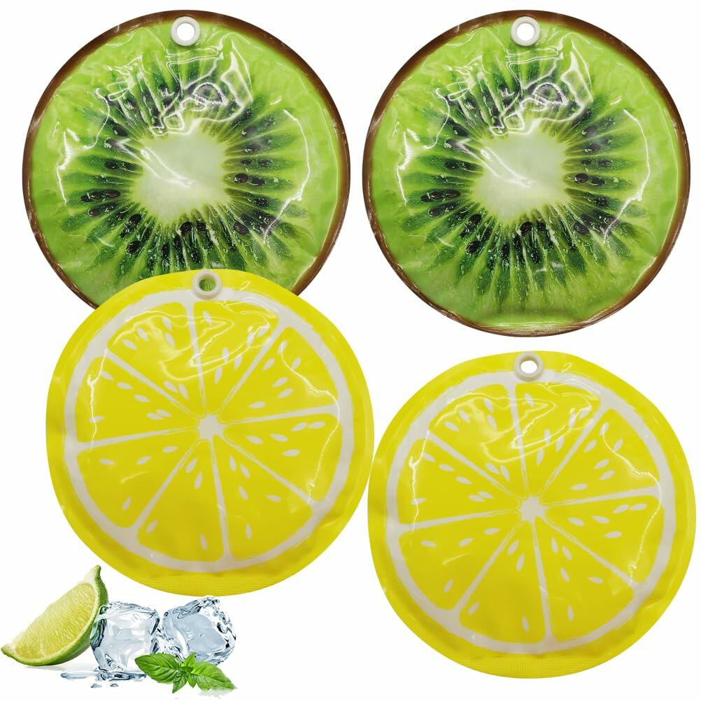 I Freezer Packs 4PCS Gel Ice Packs Reusable for Kids Cooler Lunchbox Pain Relief