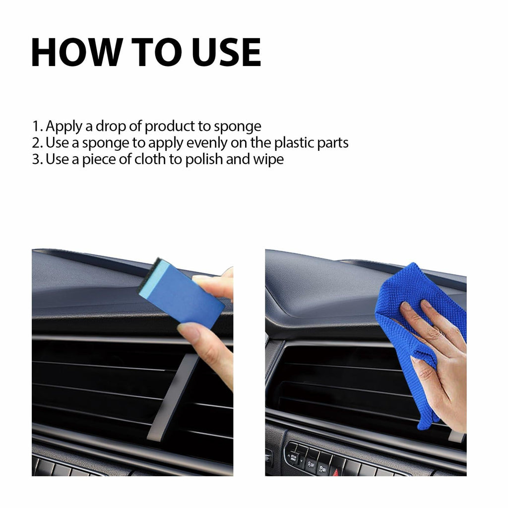 Car Plastic Restorer Trim Cleaner Foam Applicator - Safe Auto Detailing