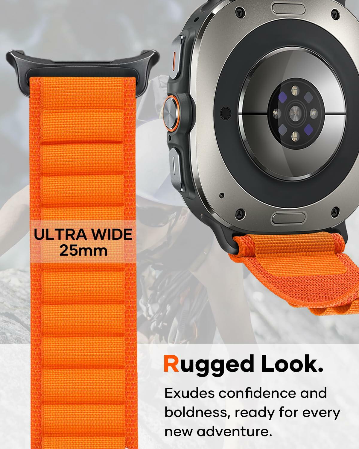 Nathlafu Galaxy Watch Ultra Bands 47mm Rugged Alpine Loop Sport Strap