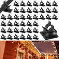 Barydat Cable Clips Black 50pcs Self Adhesive Wire Organizer 1.46x0.72in