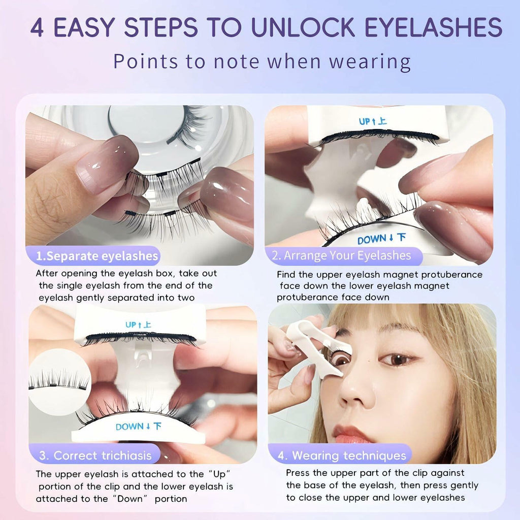 G17 Dual 3D Magnetic False Eyelashes Kit Reusable No Glue Extension
