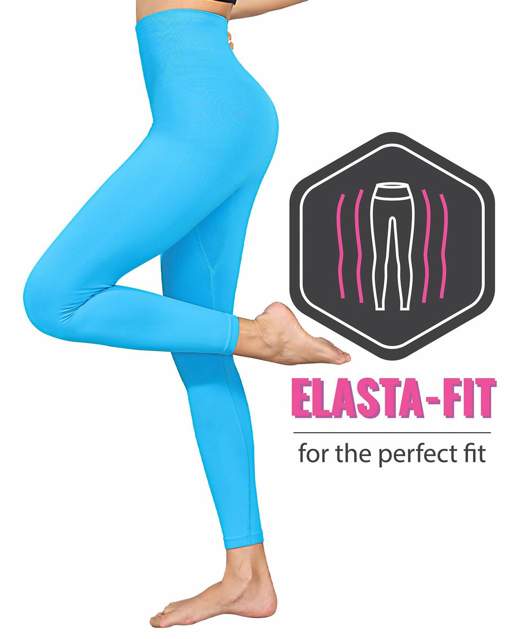 Homma High Waist Tummy Control Workout Compression Yoga Pants L Ocean Blue
