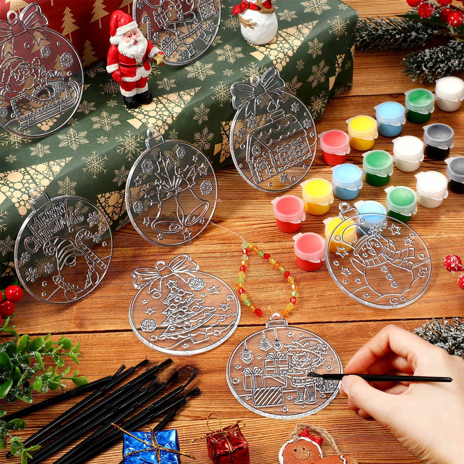 Capoda 36 Sets Christmas Suncatchers Ornaments DIY Art Elegant Decorations