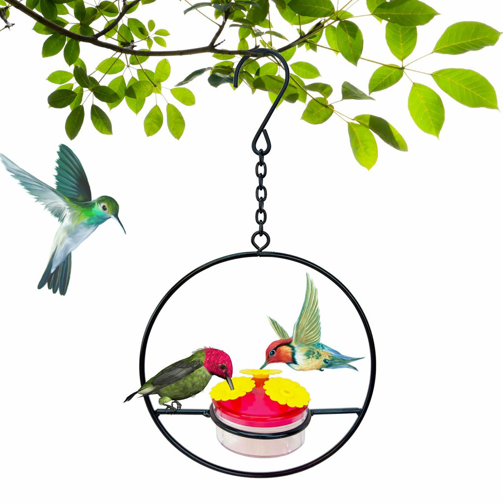 YWYWVVS Hummingbird Feeder 3-Circle Hanging Outdoor Patio Bird Feeder