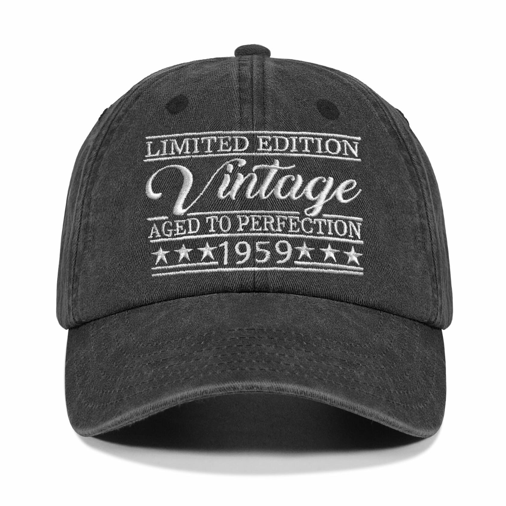 Rybicag 1959 Vintage 66th Birthday Cap Hat for Men Women Retro Style
