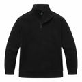 KAIDER Women's Plus Size Polar Fleece Pullover Jacket Black Quarter-Zip Long