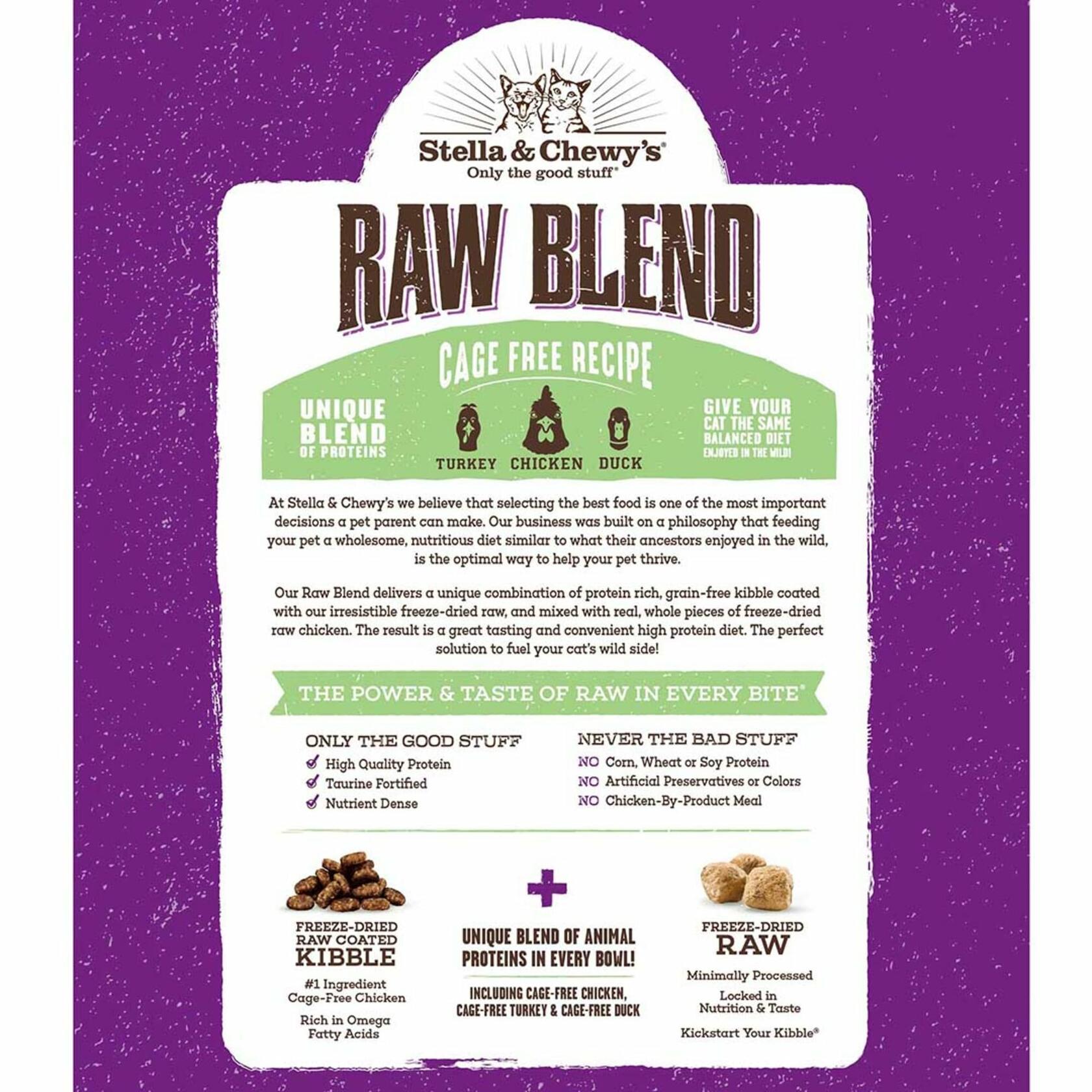 BB01/25 Stella & Chewy's Raw Blend Cat Food 2.5 lb Grain Free Protein Rich Poultry