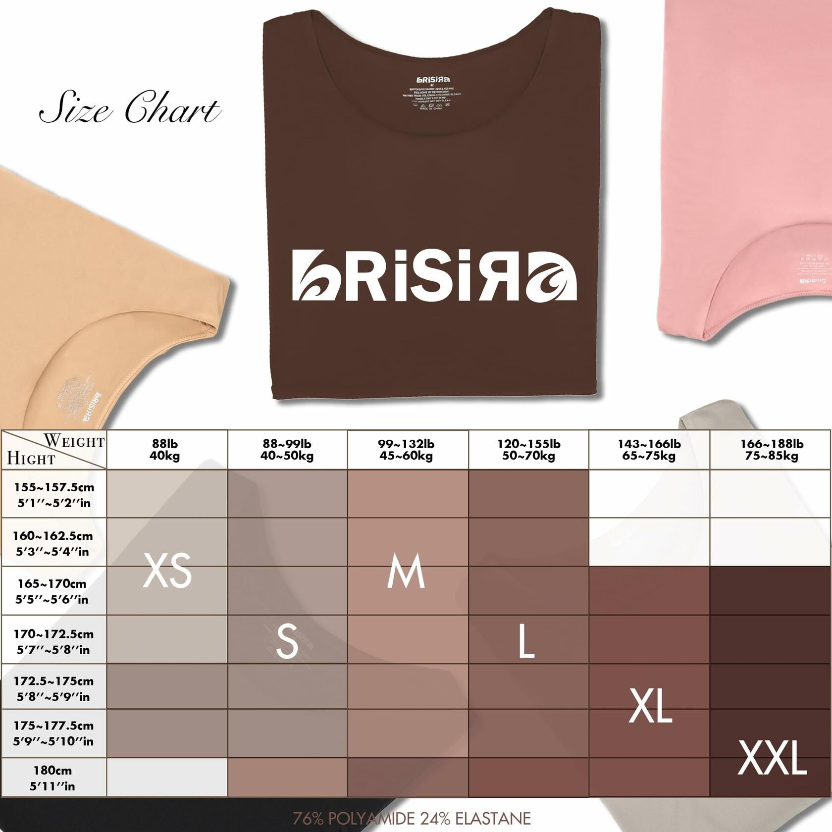 BRISIRA Women's Brown Long Sleeve Scoop Neck Crop Top Slim Fit Size S