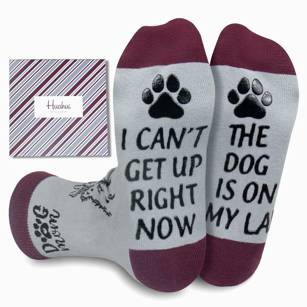 Huahui Dog Mom Socks for Women, Funny Dog Lover Gifts, 1 Pair