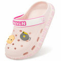 Azooken Kids Cute Clogs Slippers Pink Size 34 Lightweight Outdoor Shoes