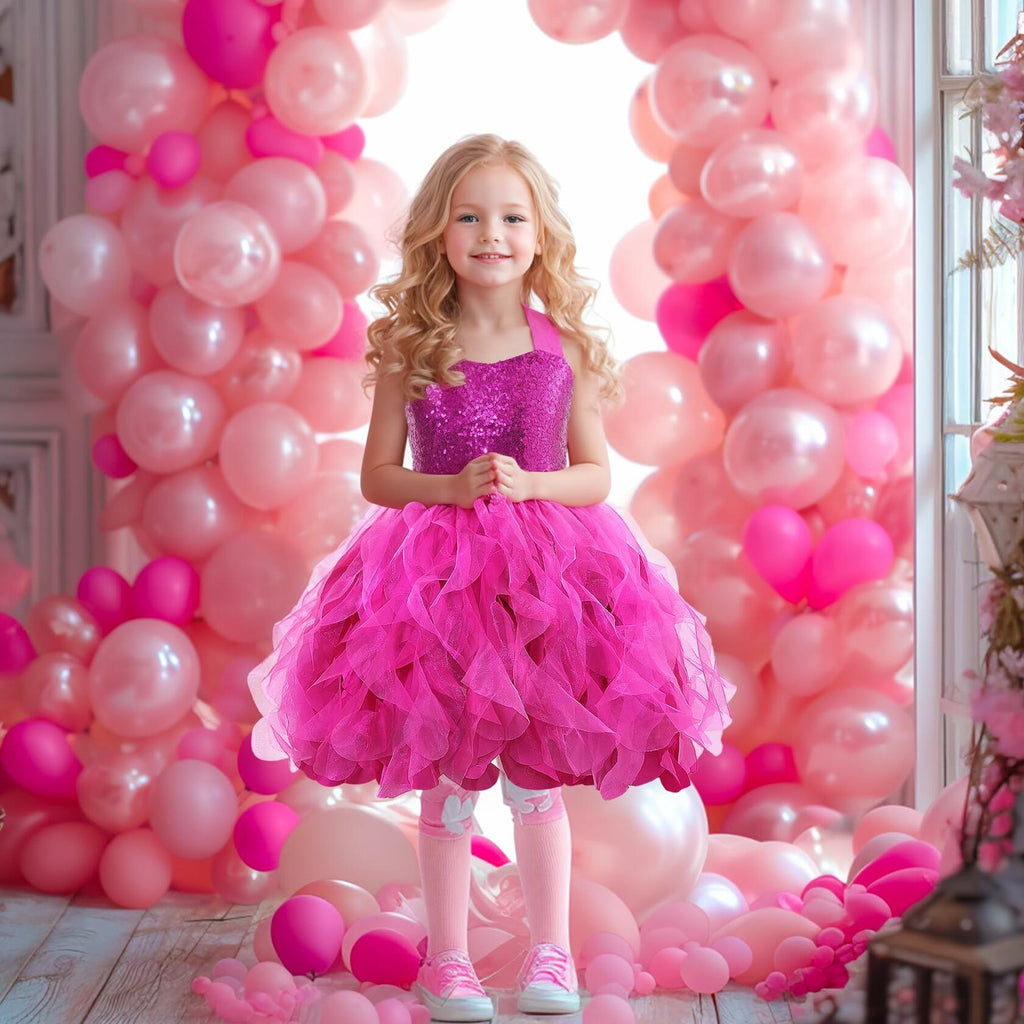 Rainbow Girls 2T Sequin Tulle Sparkly Pastel Party Tutu Dress