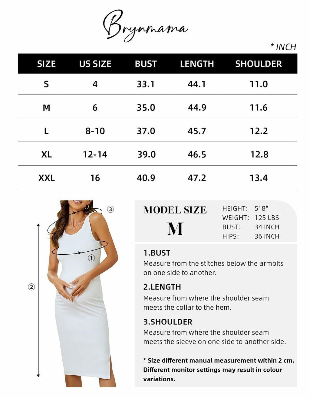 Brynmama 2 Pack Maternity Skirts Black Grey Small Sleeveless Side Split