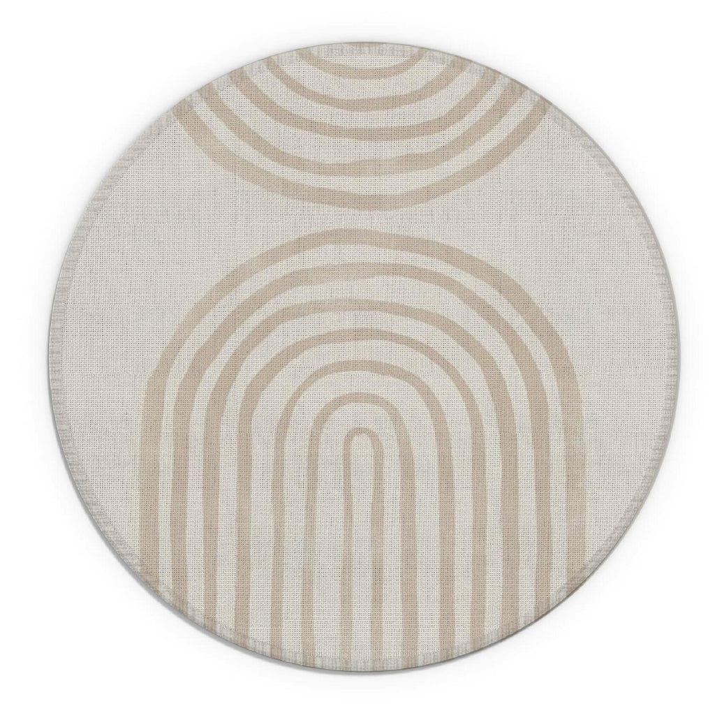 Knibeo Rainbow Mouse Pad 7.9x7.9in Round Waterproof Special Education Gift