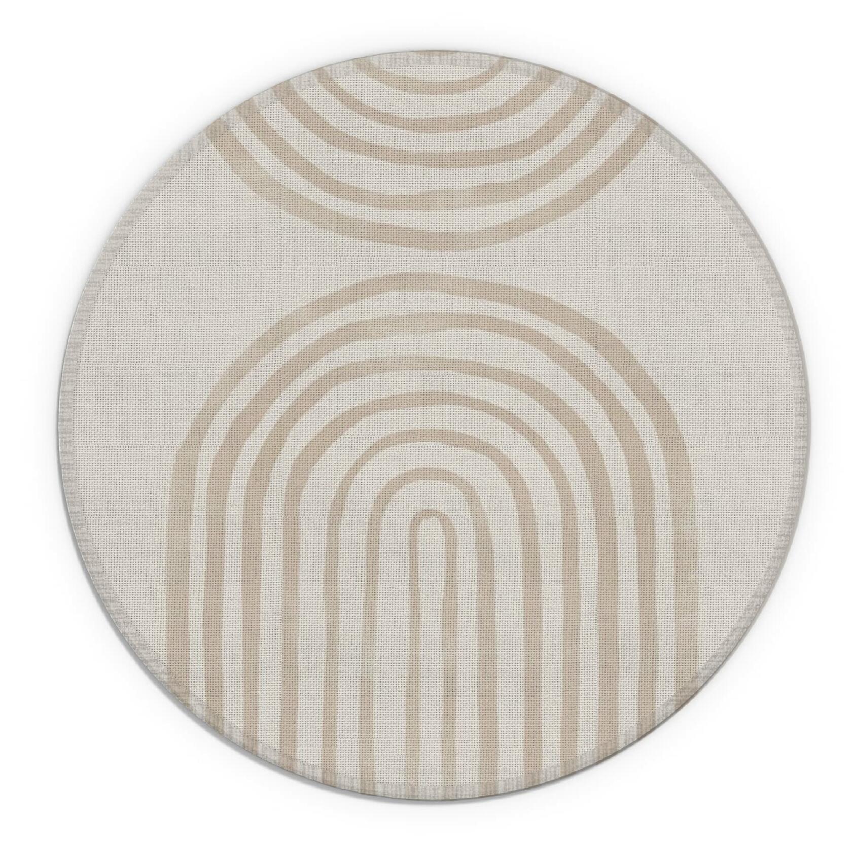 Knibeo Rainbow Mouse Pad 7.9x7.9in Round Waterproof Special Education Gift