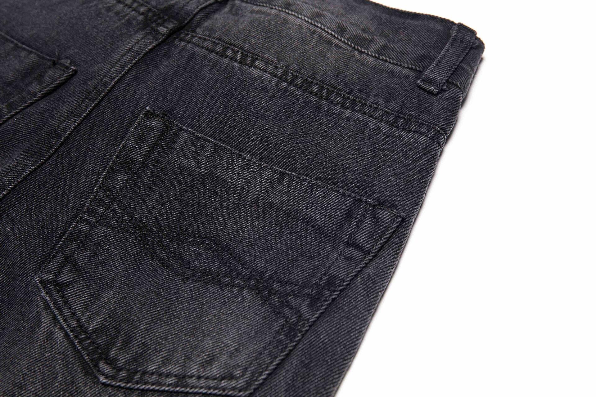 Bienzoe Boys Adjustable Waist Black Ripped Slim Denim Jeans Size 6