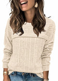 Apricot Womens Crewneck Sweatshirt Fall 2023 Casual Top Size XL