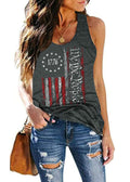 T&Twenties Women's 4th of July Patriotic Flag Racerback Tank Top USA Vest, Size