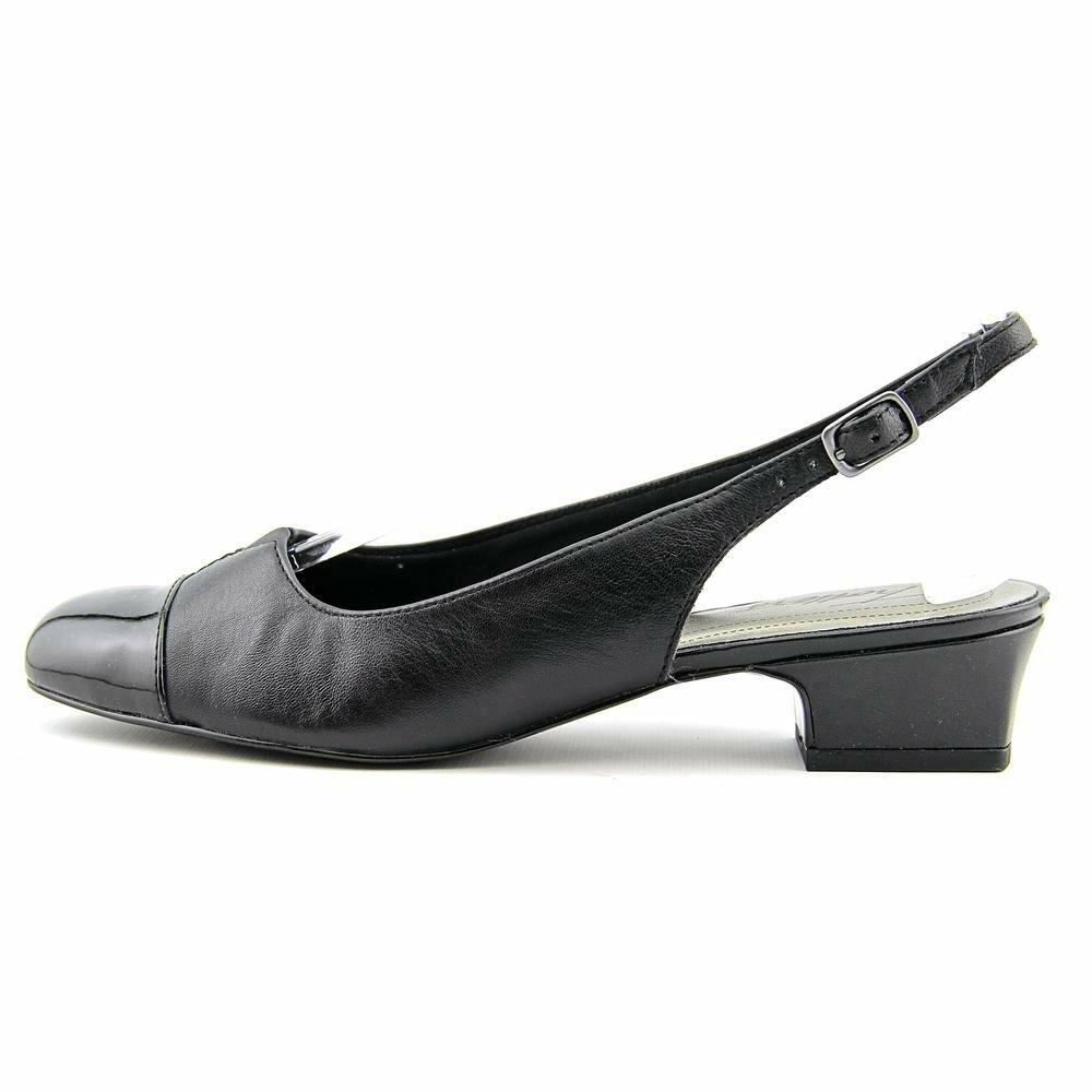 [Like New] Trotters Womens Dea Black Extra Narrow Slingback Heels Size 7
