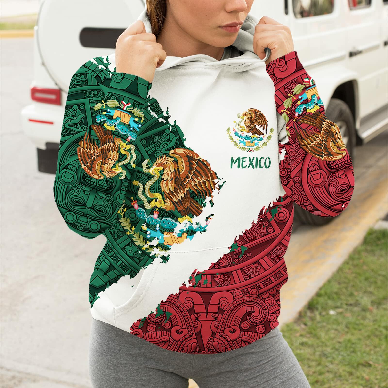 FAYBA Mexican Hoodies 3D Print Casual Pullover White 2XL New