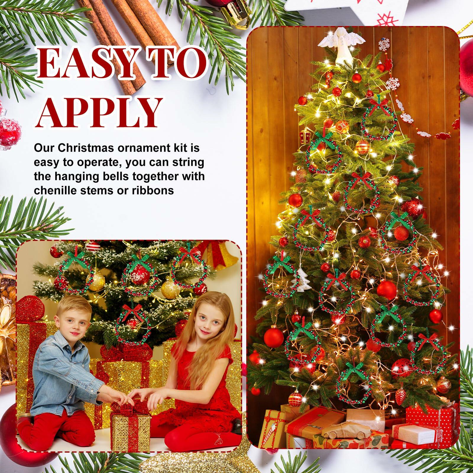 MorningRo 427 Christmas Bell Wreath Ornaments Set Classic DIY Xmas Decor