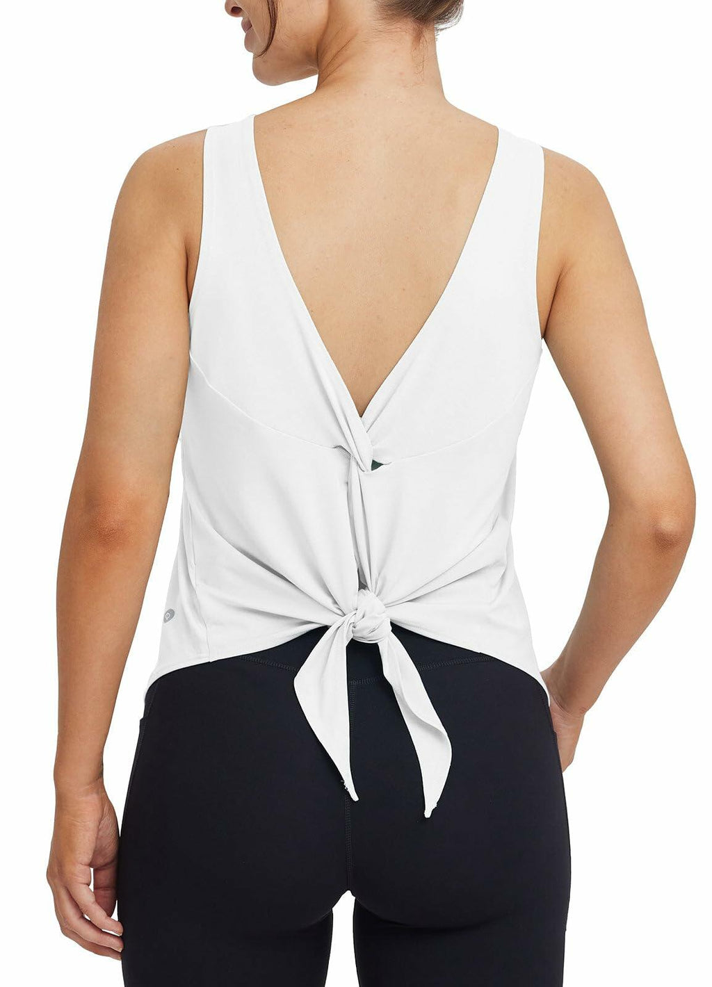 baleaf Women's Sleeveless Workout Yoga Tank Top Loose Fit White Large L