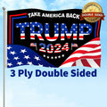 Trump 2024 Flag 3x5 FT Double Sided UV Resistant Banner with 2 Brass Grommets