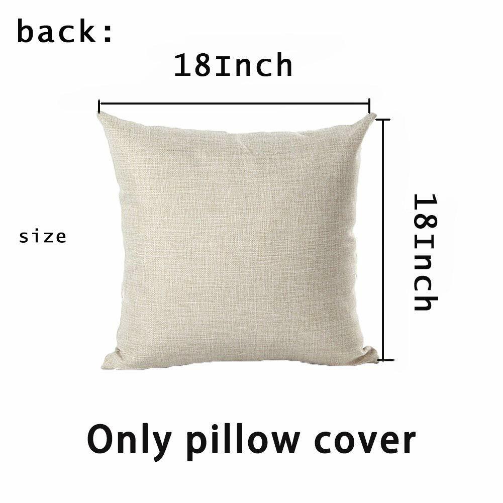 Hopyeer 18x18 AF-Ball Vintage Football Pillow Cover Cotton Linen Throw