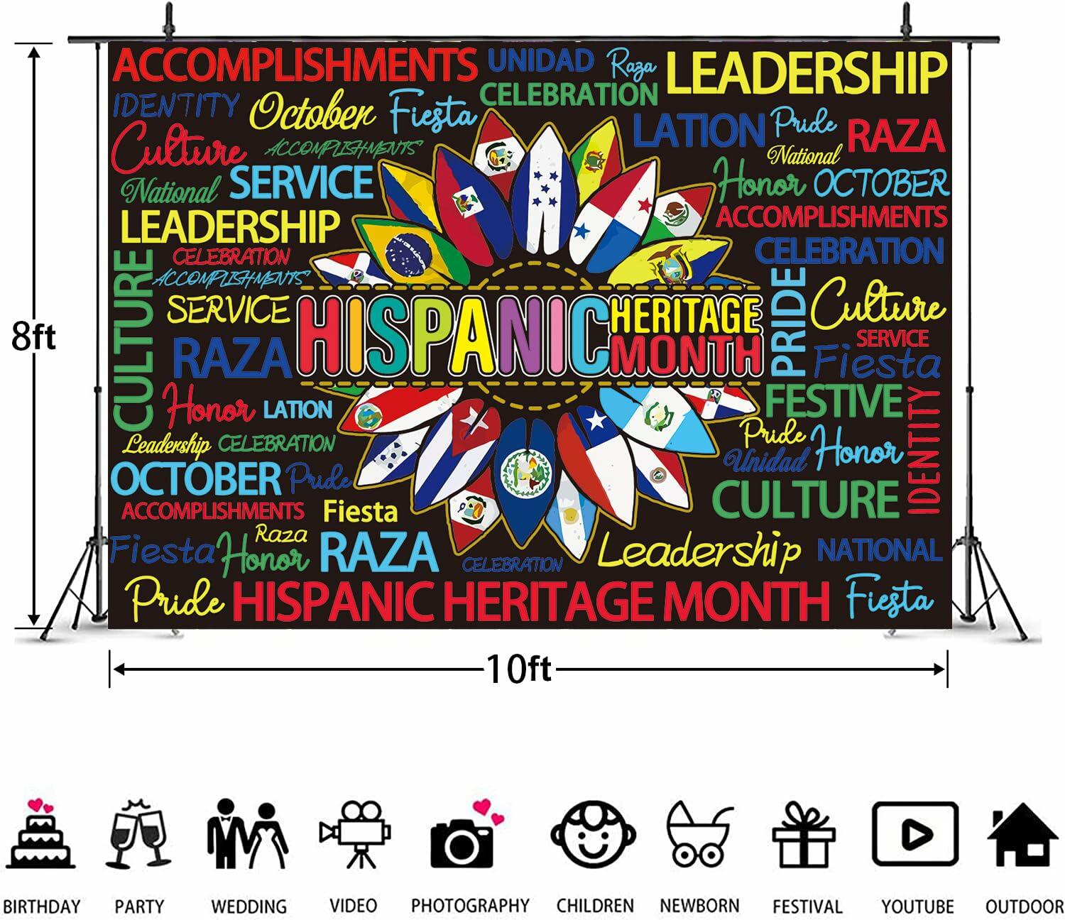 Hispanic Heritage Month Backdrop 7x5FT Classroom Photography Background