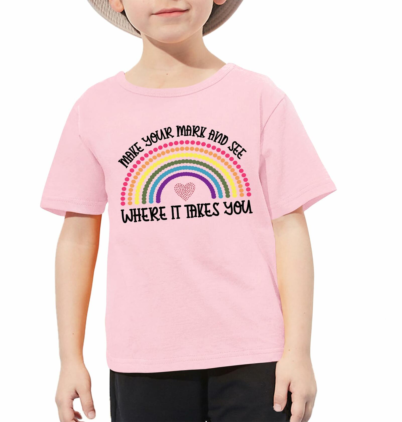 CAZYCHILD Dot Day Kids T-Shirt Rainbow Toddler Tee 2024 Girls Boys