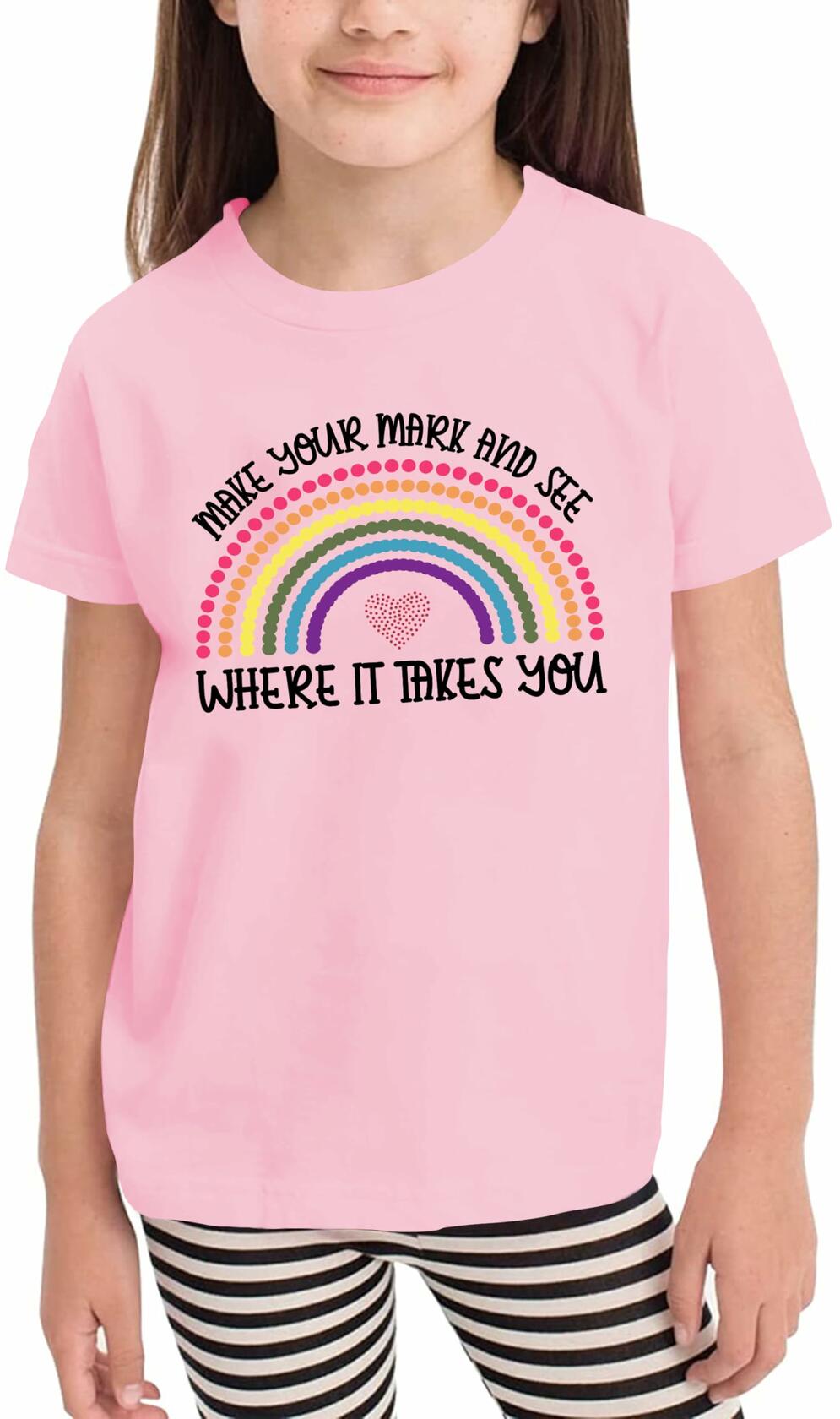 CAZYCHILD Dot Day Kids T-Shirt Rainbow Toddler Tee 2024 Girls Boys