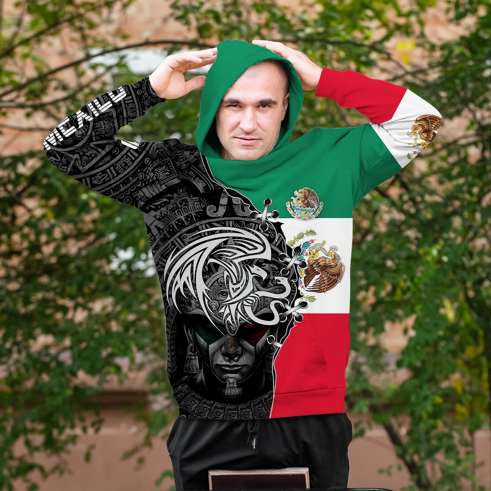 FAYBA Mexican Hoodie 3D Print Casual Pullover White Size 2XL